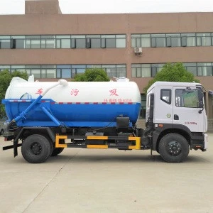 Jetting and Vacuum Truck 4X2 HNY5161GXWE5 1030 liters Sewage Suction Truck With High Quality For Sale