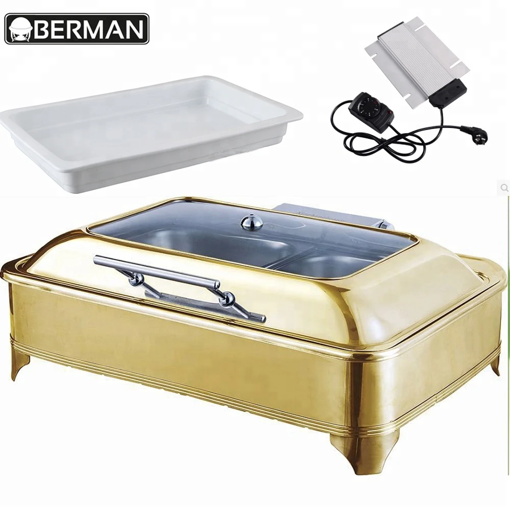 Keep oblong chafing dish 9l restaurant stainless steel hot buffet food warmer serving trays dishes wholesale