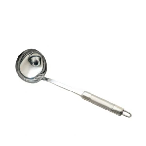 Kingforce Heavy-Duty stainless steel Metal soup ladle serving spoon with Comfortable Grip