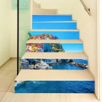 Kitchen Bathroom using printing Stair Riser Tile Stickers decal