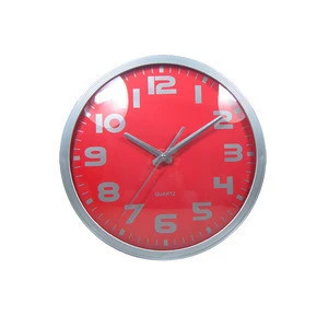 Kitchen Decoration Clocks Plastic Wall Clock Orange Dial 13.5 inch for Sales