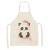 Kitchen Kids Apron Customized Funny Cartoon Panda Printing Cotton Cleaning Waterproof Bbq Apron Wholesale