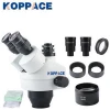 KOPPACE 3.5X-90X Trinocular Stereo Microscope lens Trinocular Industrial Microscope lens 1/3 CTV adapter Continuous Zoom lens