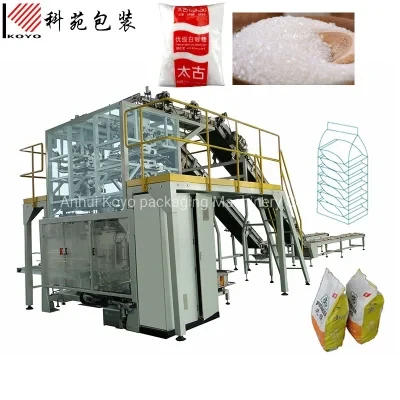 Kysp Automatic 0.5-1kg Sugar Bags-in-Woven Bag Baler Filling Sealing Sewing Packing Machine Line, Secondary Bag in Bag Baler Packaging Packing Machine Line