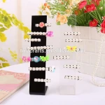 L shape black and clear acrylic hairpin display stands
