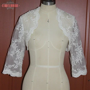 Lace long sleeve wedding jacket