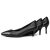 Import large size pointed black high quality genuine leather women stiletto sexy mature sexy dress high heels shoes from China