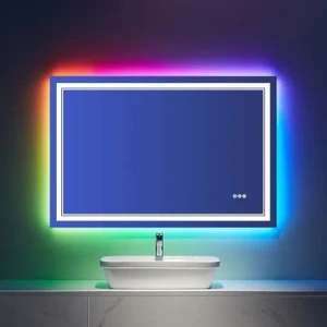 Buy Large Sized Rectangle Rgb Color Changing Led Bathroom Vanity Mirror ...
