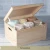 Import Large Wooden Box Storage Chest Wood Unpainted Keepsake Box with Lid and Handles to Decorate with Documents, Toy, Valuables &Tool from China