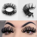 lashes manufacture handmade faux cils fluffy 3d 5d vegan mink lashes 25mm full strip faux mink eyelashes wholesale
