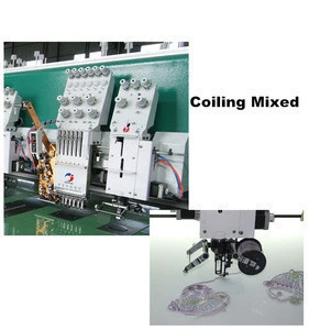 latest embroidery machine flat coiling mixed