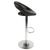 Leather Kitchen Breakfast Bar Stools with Crescent Shaped Backrest for Kitchen Bar Counter