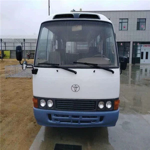 LHD cheap price Used Japan brandtoyota coaster bus 30 seats , japan hiace bus with 15B diesel engine for sale