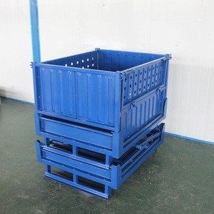 Liang qian yuan Industrial metal storage cage stackable warehouse turnover boxes with strong carrying capacity