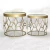 Import living room decorative gold glass metal side coffee table from China