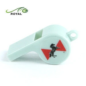 Logo Printed Plastic Whistle With Lanyards