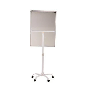 lucky star adjustable height magnetic flip chart foldable whiteboard with 5 wheels