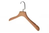 Luxury Custom Garment Natural Wooden Hanger with Anti-Slip Notches