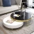 Import Luxury Furniture Marble Top Gold Stainless Steel Frame Sectional Glass Round Coffee Table from China