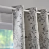 Luxury Ready Made Grey Jacquard  Floral Pattern Window Curtain Panel for The Living Room With Grommets