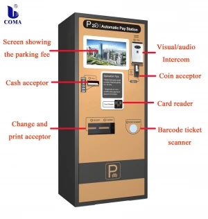 Malaysia automatic parking payment machine auto payment kiosk from parking equipment manufacturer