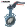 Manual Cast Iron Handle Soft Seal Wafer Butterfly Valve