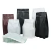 Manufacturers Custom Printed Stand Up 8oz 12oz 16oz Flat Bottom Coffee Bags Packaging With Zipper