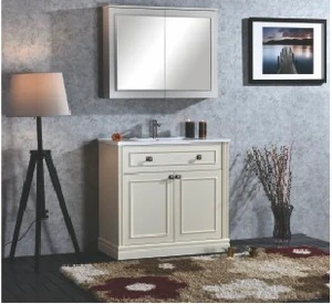 Melamine bathroom cabinet/basin/mirror cabinet MDF bathroom furniture vanity
