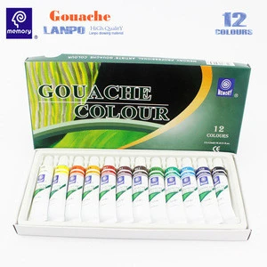 Memory 12color*12ml hot product gouache paint professional paint colour set