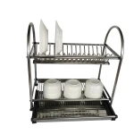 Metal with chrome plated dish holder rack dish drying rack