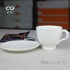 middle east promotional drinkware square plain white porcelain ceramic royal tea cups saucer set