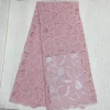 Mikemaycall new 100 silk chiffon embroidered fabric for women dress material