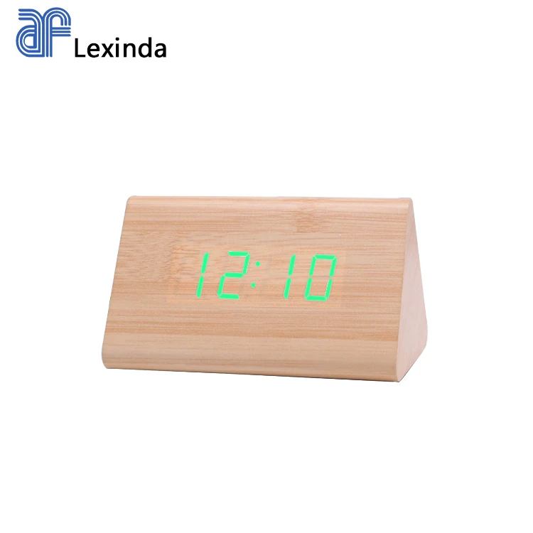 Mini triangle digital table LED clock watch with various color choice