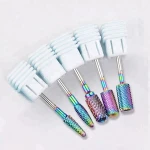 Misscheering Rainbow Tungsten Carbide Nail Drill Bit 3/32