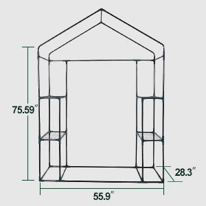Mni hard plastic greenhouse 4 tier walk in portable warm indoor plastic film tunnel mini greenhouse