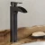 Import modern  deck mounted single handle black waterfall brass  bathroom basin faucet from China
