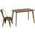 Import modern furniture japanese dining set 6 chairs and metal dinning table from China
