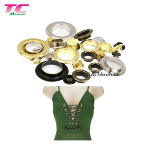 Morecredit Blank Brass Round Curtain Grommet Fastener Manufactory, Wholesale Custom Metal Ring Eyelet For Swimwear