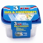 Multi Coloured Lids Pp Disposable Vegetable Plastic Container With Separator
