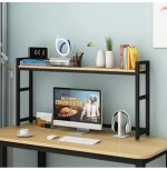 Multi layers home office desk storage over computer desk storage shelf bookshelf