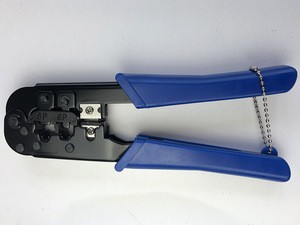 Multifunction Crimping Cutting Stripping RJ45 and 6P/RJ-12 Plug Modular Crimper with wire plug