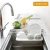 Import Multifunctional and Stylish temporary storage sink rack for kitchen sink , red and white from Japan