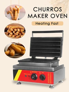 Multifunctional Electric Churros Grill Commercial Waffle Toaster Breakfast Machine Latin Fruit Making Machine Barbecue Oven