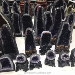 Natural Large Size Brazilian Amethyst Geode Wholesaler Purple Crystal Quartz Geode Grape Cluster