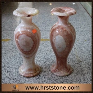 Natural onyx marble stone vases