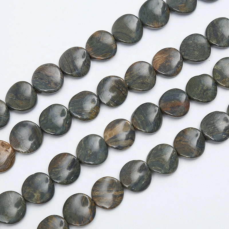 Natural stone beads round beads natural round semi-precious stones twisted round jewelry accessories wholesale