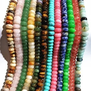 Natural Washer Shape Gems Loose Beads Strand
