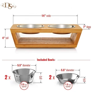 New Arrival Latest Design Timber Wooden Dog Pet Feeder