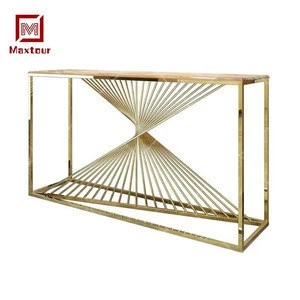 New Arts Stainless steel Console Table for hotel home of gold luxury modern design