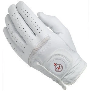 New breathable, non slip, soft white sheepskin leather golf gloves IE-105